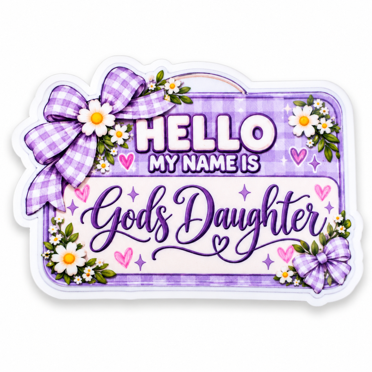 Etiqueta con el nombre de hija de Dios